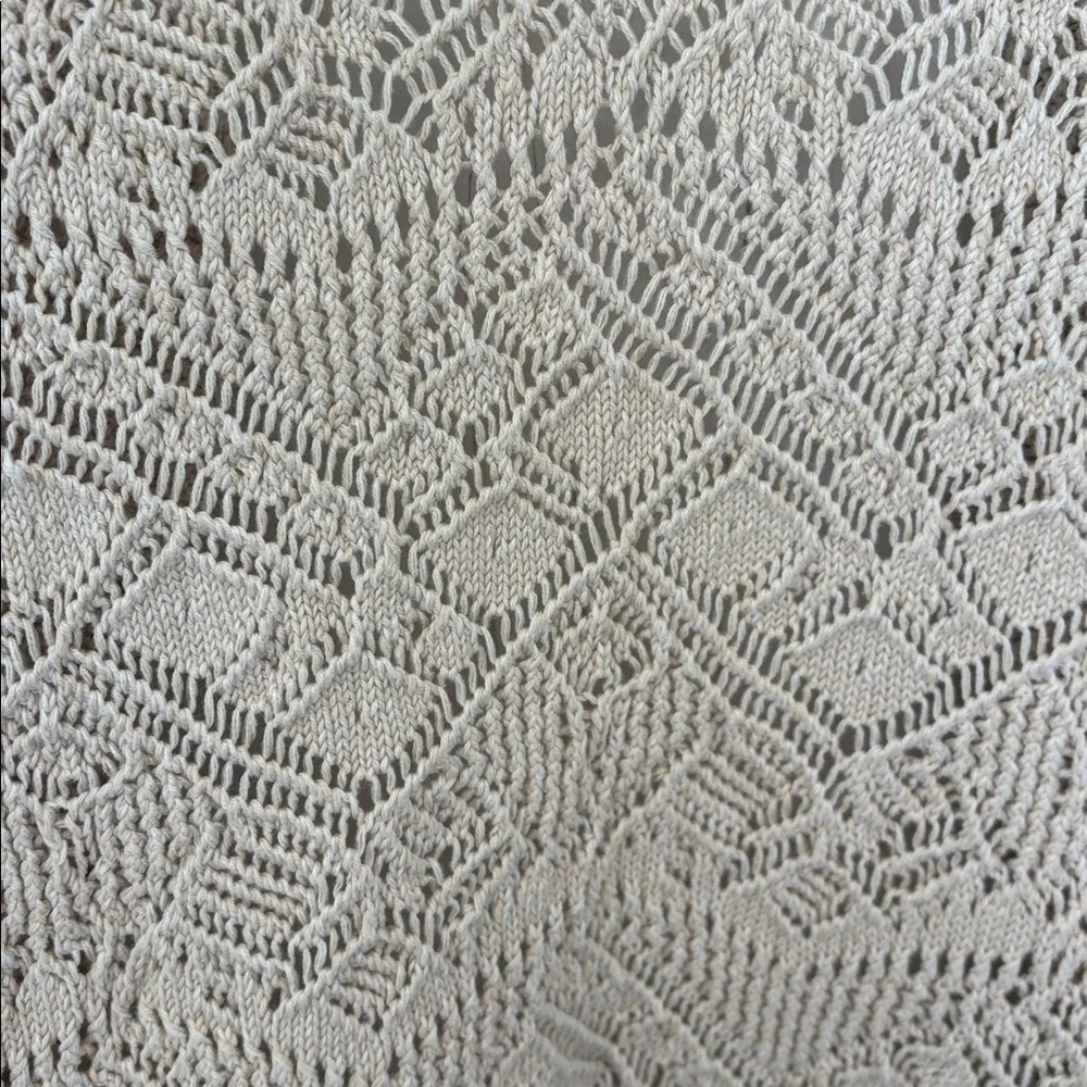 JM Collection Textured Beige knit  Cardigan - Picture 5 of 7